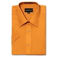 thumbnail image 1 of G-Style USA Men's Regular Fit Short Sleeve Solid Color Dress Shirts - ORANGE - 2XL/18-18.5, 1 of 2