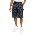 thumbnail image 1 of G-Style USA Men's Relaxed Fit Belted Camo Cargo Shorts - Floral Navy - 36, 1 of 6