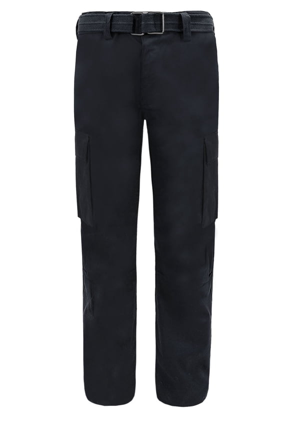 Men's Relaxed Straight Fit Work Cargo Pants 6CP01 - Black - 34/34