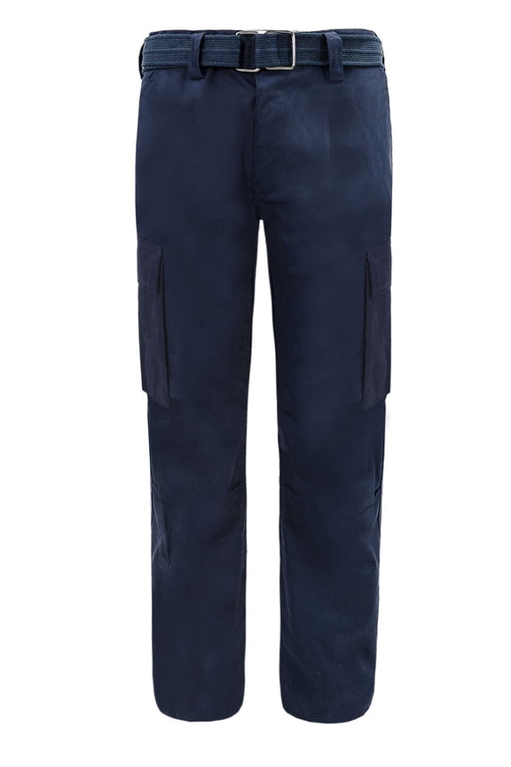 Men's Relaxed Straight Fit Work Cargo Pants 6CP01 - Navy - 40/32