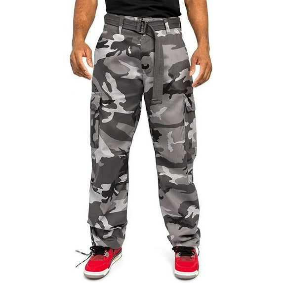 G-Style USA Men's Relaxed Straight Fit Work Cargo Pants 6CP01 - New City Camo - 30/32