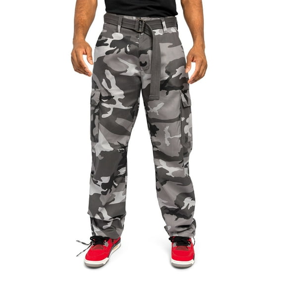 G-Style USA Men's Relaxed Straight Fit Work Cargo Pants 6CP01 - New City Camo - 42/32