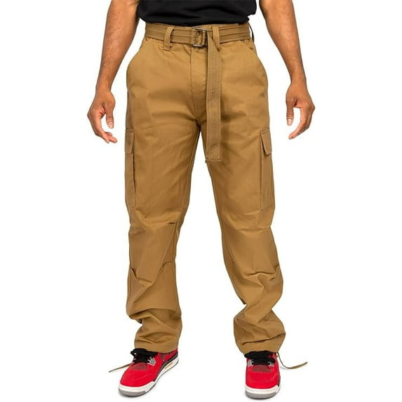 G-Style USA Men's Relaxed Straight Fit Work Cargo Pants 6CP01 - Timber - 36/34