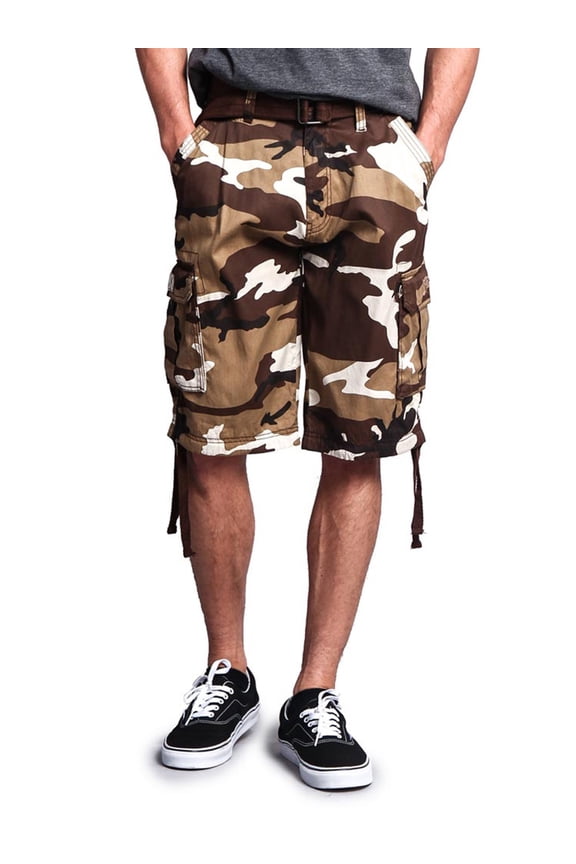 Men's Rip-Stop Belted Cargo Shorts