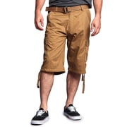 G-Style USA Men's Rip-stop Belted Cargo Shorts 9AP30 - Solid Timber - 30