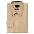 thumbnail image 1 of G-Style USA Men's Slim Fit Long Sleeve Dress Shirt - Beige - XL/17-17.5/36-37, 1 of 5