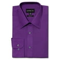 thumbnail image 1 of G-Style USA Men's Slim Fit Long Sleeve Dress Shirt - Purple - 2XL/18-18.5/36-37, 1 of 5