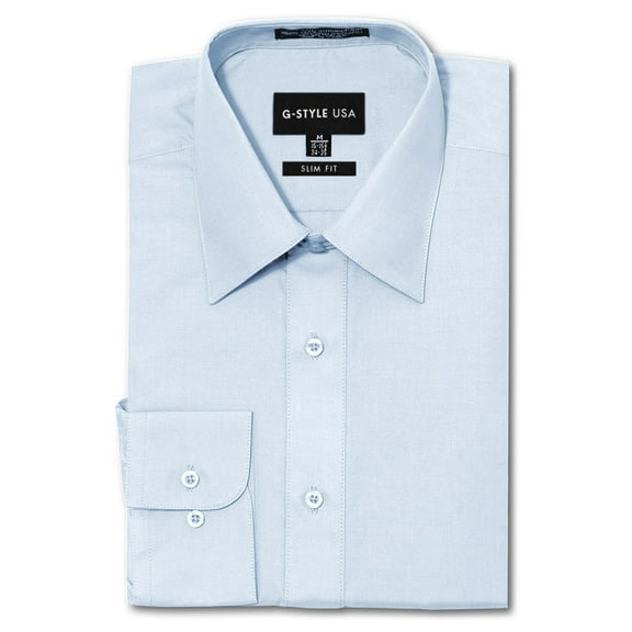 G-Style USA Men's Slim Fit Long Sleeve Dress Shirt