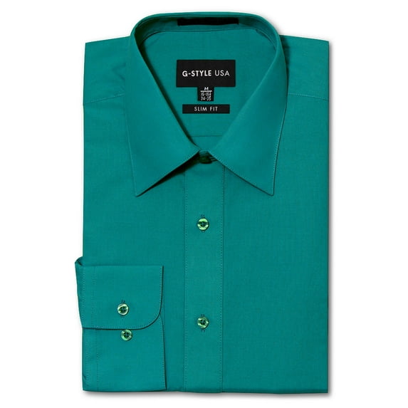 G-Style USA Men's Slim Fit Long Sleeve Dress Shirt