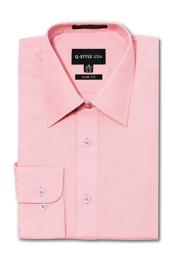 Men's Slim Fit Long Sleeve Dress Shirt