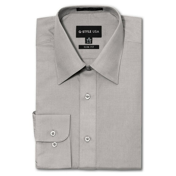 G-Style USA Men's Slim Fit Long Sleeve Dress Shirt