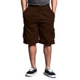 thumbnail image 1 of G-Style USA Men's Solid Fleece Cargo Shorts DFP1 - Brown - Medium, 1 of 5
