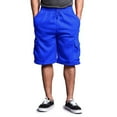 thumbnail image 1 of G-Style USA Men's Solid Fleece Cargo Shorts DFP1 - ROYAL BLUE - 4X-Large, 1 of 5