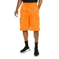 thumbnail image 1 of G-Style USA Men's Solid Fleece Heavyweight Cargo Shorts FS76 - Neon Orange - X-Large, 1 of 5