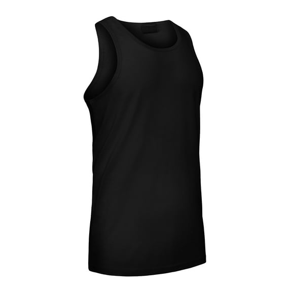 G-Style USA Men's Straight Hem Long Length Tank Top TT60 - Black - Medium