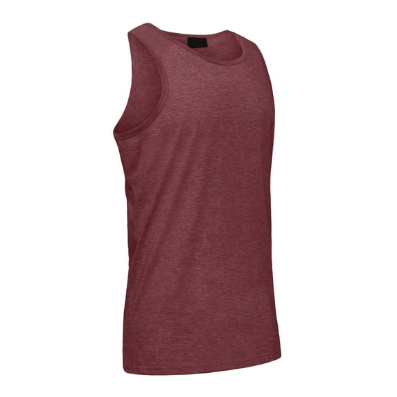 G-Style USA Men's Straight Hem Long Length Tank Top TT60 - Burgundy - 2X-Large