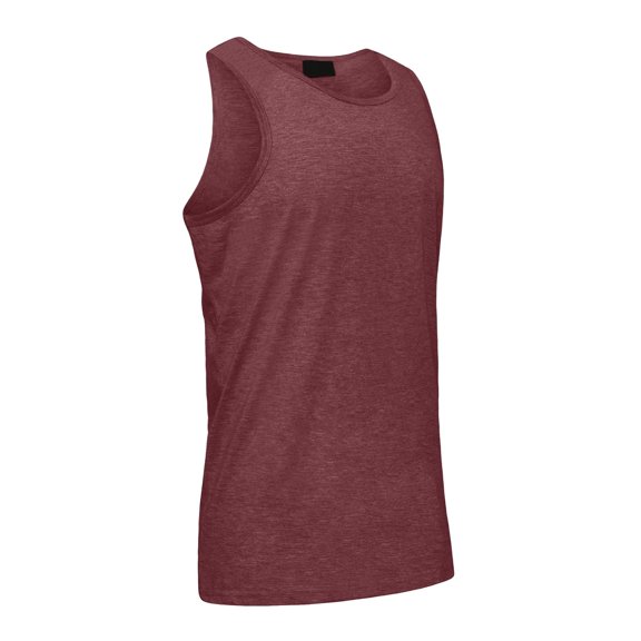 G-Style USA Men's Straight Hem Long Length Tank Top TT60 - Burgundy - X-Large