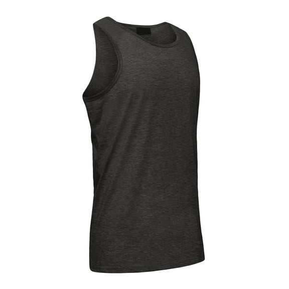 G-Style USA Men's Straight Hem Long Length Tank Top TT60 - Charcoal - Small