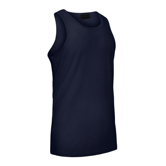 G-Style USA Men's Straight Hem Long Length Tank Top TT60 - Navy - 2X-Large