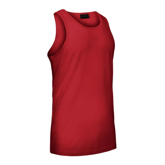 G-Style USA Men's Straight Hem Long Length Tank Top TT60 - Red - 3X-Large