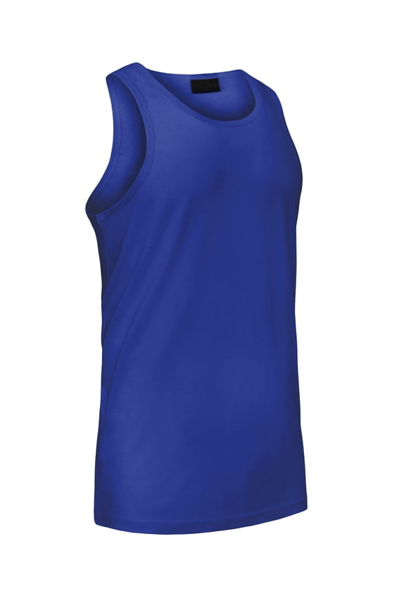 Men's Straight Hem Long Length Tank Top TT60 - Royal Blue - 2X-Large