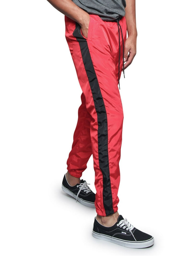 G-Style USA Men's Striped Athletic Jogging Windbreaker Track Pants