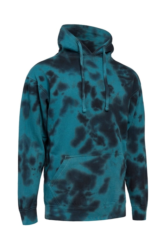 Men's Sweatshirt Mineral Wash Tie Dye Pullover Hoodie, Up To 2X