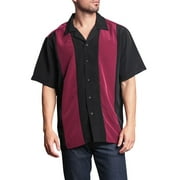 G-Style USA Men's Two Tone Retro Button Down Bowling Shirts