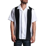 G-Style USA Mens Two Tone Retro Button Down Bowling Shirts