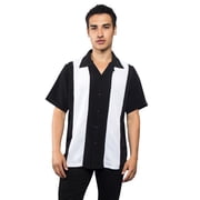 G-Style USA Mens Two Tone Retro Button Down Bowling Shirts