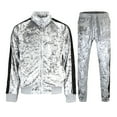 thumbnail image 1 of G-Style USA Men's Velvet Velour Tracksuit Set, Zipper Jacket and Sweatpants, Up to 5X, 1 of 9