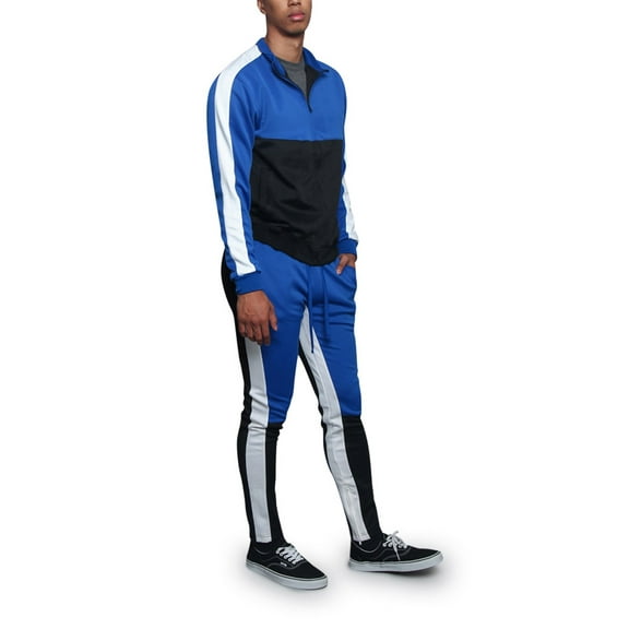 G-Style USA Men's Zipper Track Jacket Sweatpants Tracksuit Set, up to 6X