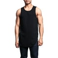 thumbnail image 1 of G-Style USA Solid Color Long Length Curved Hem Tank Top - Black - 4X-Large, 1 of 4