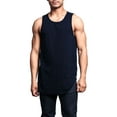 thumbnail image 1 of G-Style USA Solid Color Long Length Curved Hem Tank Top - Navy - Small, 1 of 5