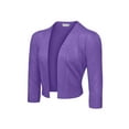 thumbnail image 1 of G-Style USA Women's 3/4 Sleeve Open Front Cropped Cardigan Sweater (S-XL), 1 of 7