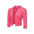 thumbnail image 1 of G-Style USA Women's 3/4 Sleeve Open Front Cropped Cardigan Sweater (S-XL), 1 of 7