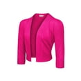 thumbnail image 1 of G-Style USA Women's 3/4 Sleeve Open Front Cropped Cardigan Sweater (S-XL), 1 of 7