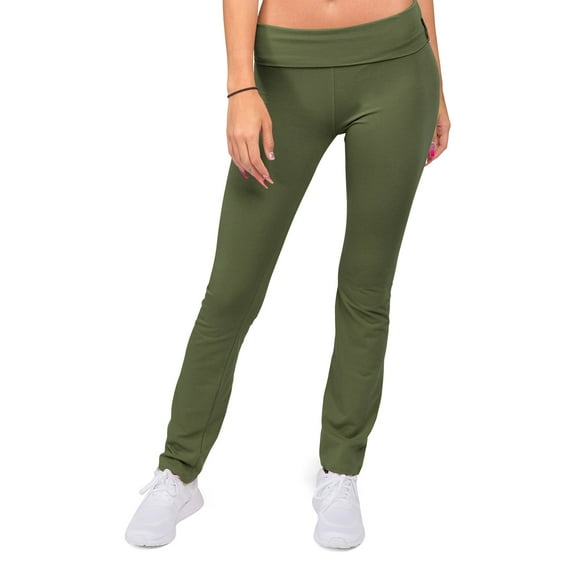 G-Style USA Women's Bootcut Flare Leggings Yoga Pants 8150 - True Olive - Large