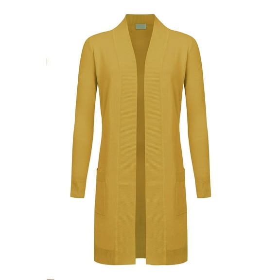 G-Style USA Women's Casual Viscose Knit Open Front Long-Line Cardigan
