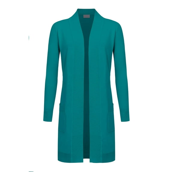 G-Style USA Women's Casual Viscose Knit Open Front Long-Line Cardigan