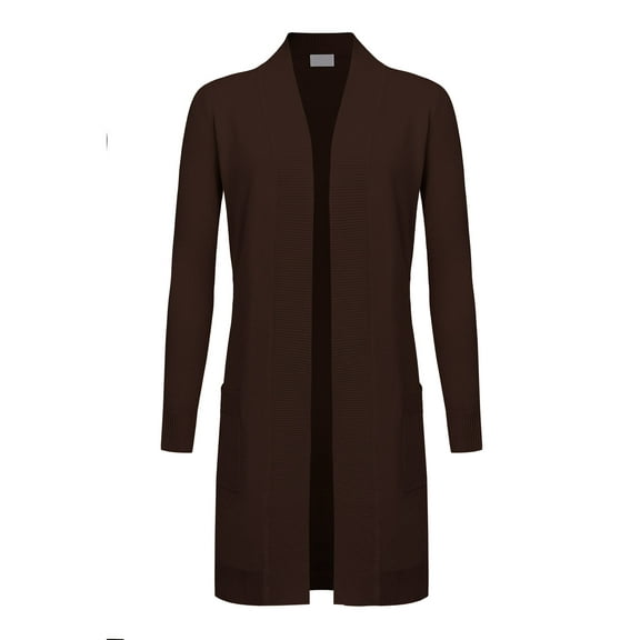 G-Style USA Women's Casual Viscose Knit Open Front Long-Line Cardigan