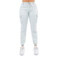 thumbnail image 1 of G-Style USA Women's Drawstring Waist Cargo Jogger Pants RJJ3645 Sky X-Large, 1 of 4