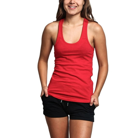 G-Style USA Women's Lightweight Scoop Neck Tank Top (2-Pack) LTT13191 - Red - Small