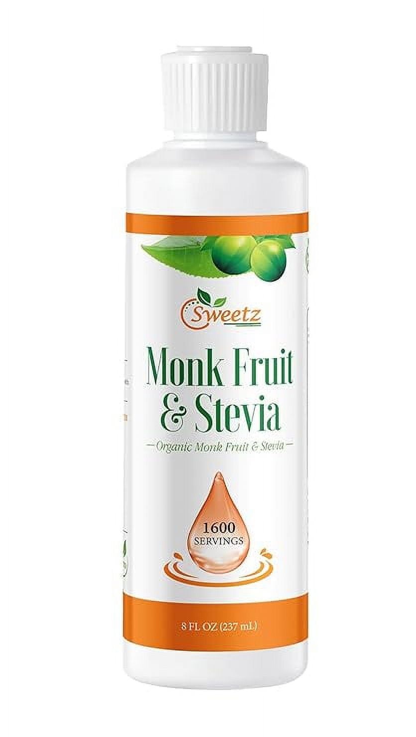 GSweetz Monk Fruit & Stevia Liquid Sweetener Drops Natural