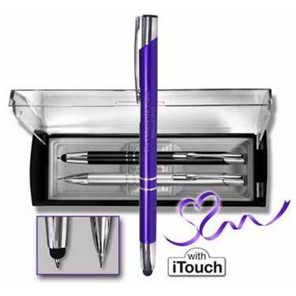 G T Luscombe 82825 Gift Set-Adoration Pen & Pencil - Violet & Silver