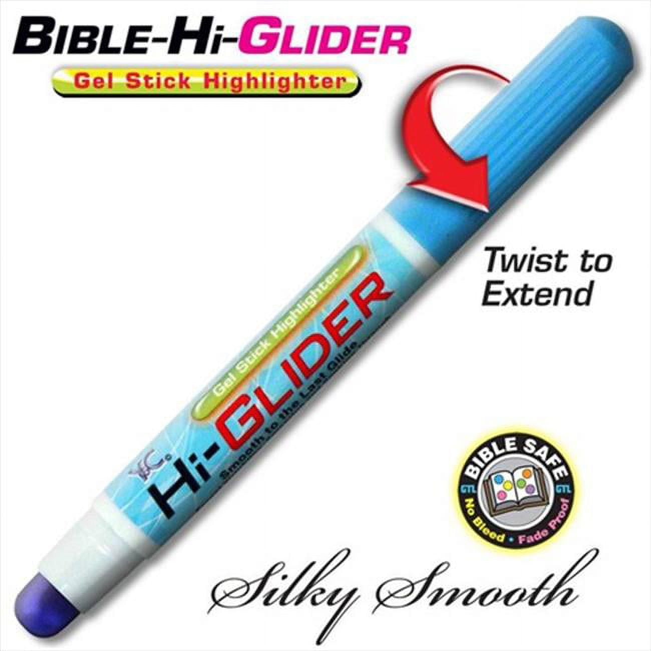 Gel Highlighter, Bible Highlighters Blue Pack of 4 5.35 x 2.2 x 0.75 inches  NEW