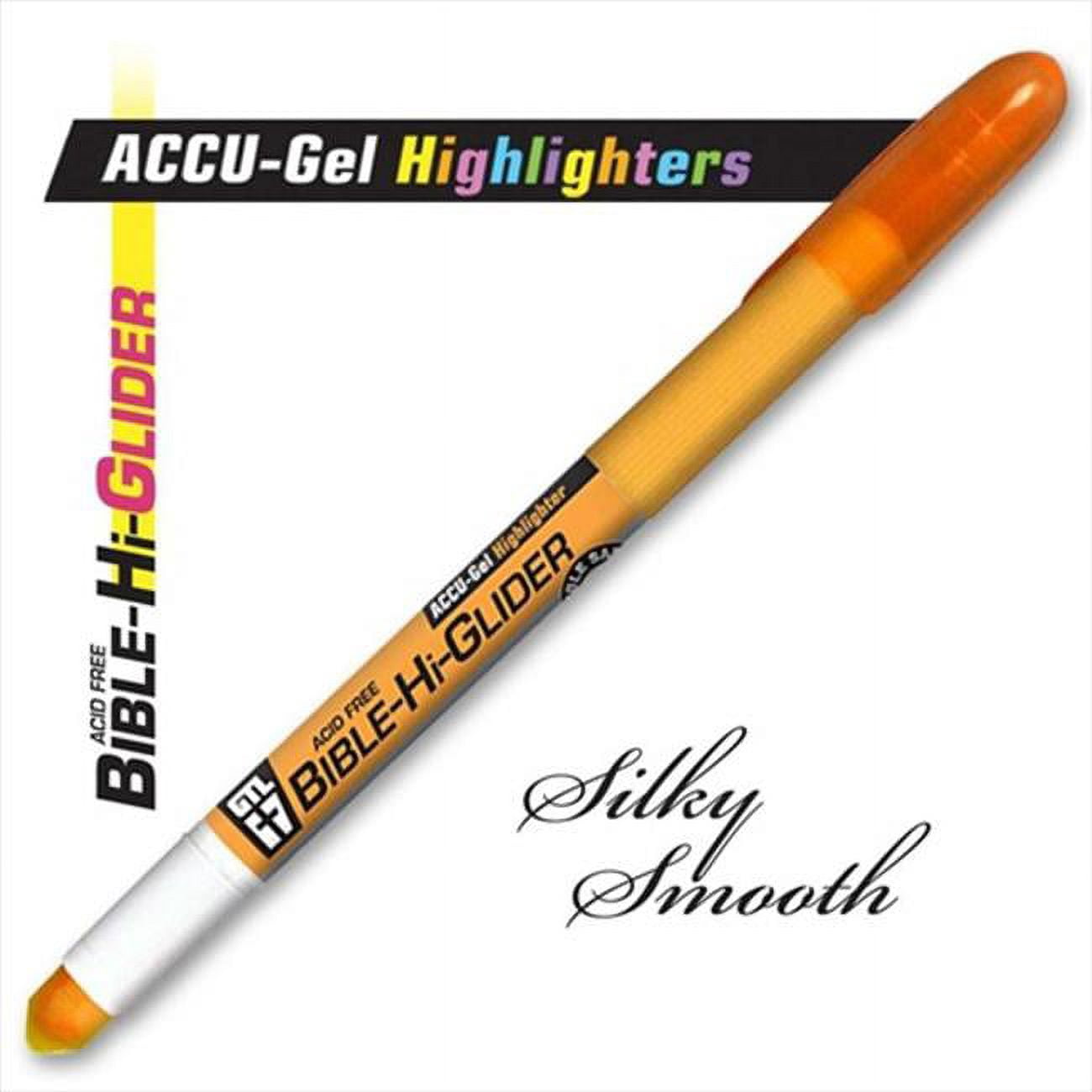 G T Luscombe Co 08115X Highlighter Accu Gel Bible Hi Glider Orange