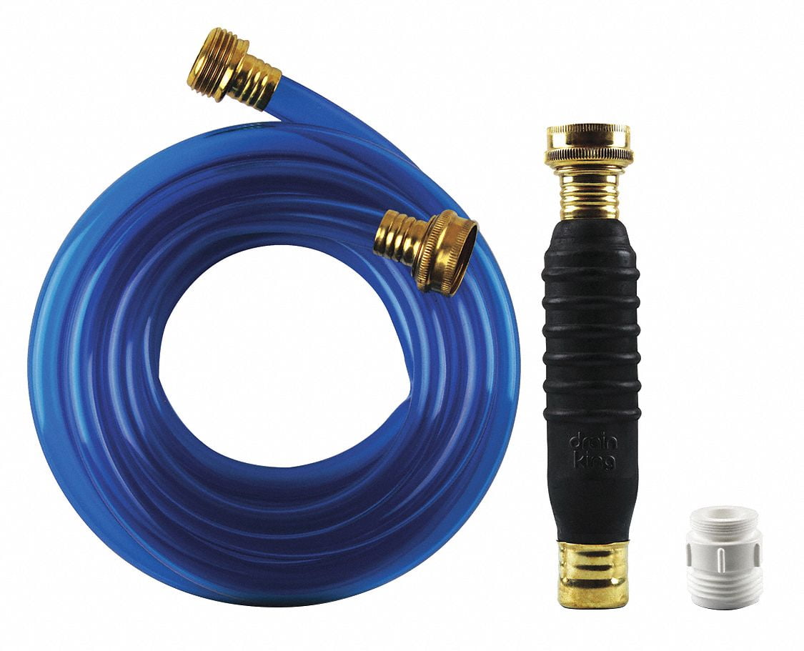 Drain King 10 ft Blue Hose Drain Unclogging Kit