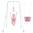 thumbnail image 1 of Semoprus 2-in-1 Baby Jumper and Swing, Indoor&Outdoor Baby Swing for 6-24 Months Infant Toddler, Pink, 1 of 8