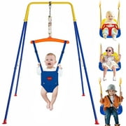 G TALECO GEAR 3 in 1 Toddler Swing, Indoor Outdoor Baby Swing Jumper, Metal Swing Set for Play Toys, 200lbs Kids Swing Set for Backyard, 45.27" H